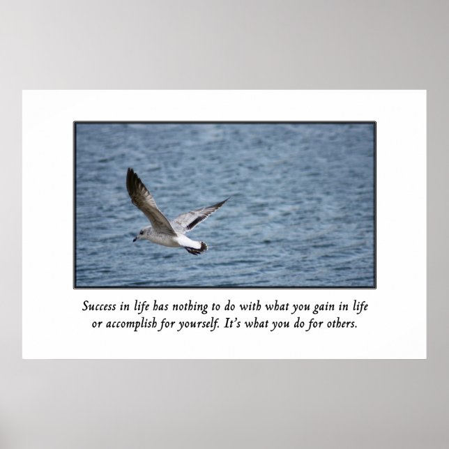 Poster Le succès se mesure par ce que vous faites pour le (Devant)