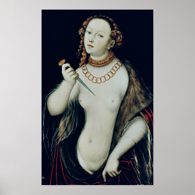 Poster Le suicide de Lucretia, 1538 (Devant)