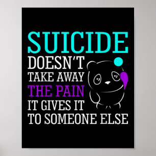 Poster Le Suicide Ne Supprime Pas La Sensibilisation À La