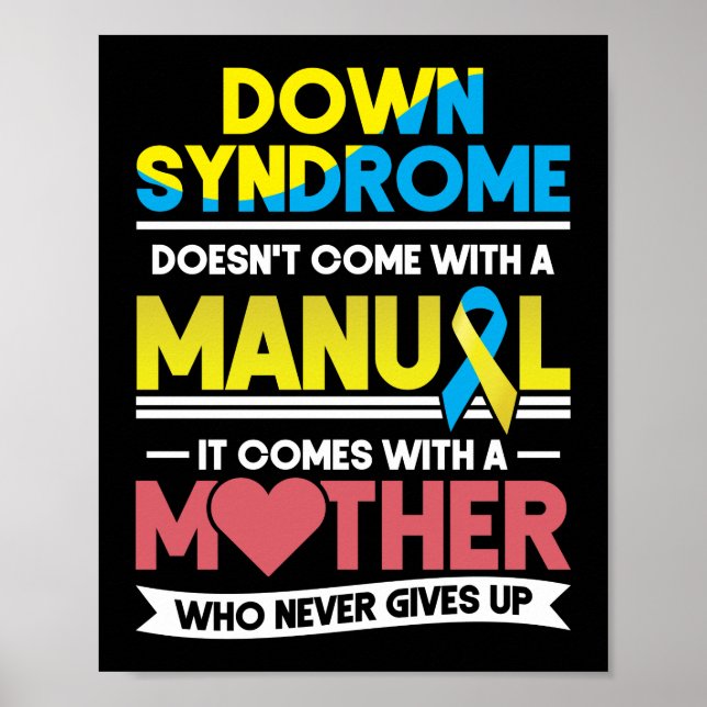 Poster Le syndrome de Down ne vient pas avec une maman ma (Devant)