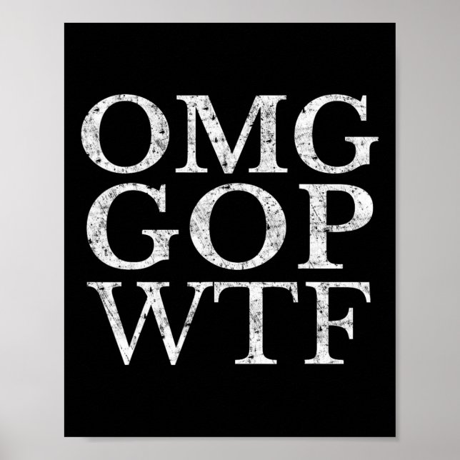 Poster Le T-shirt Républicain Gop Wtf Anti Trump (Devant)