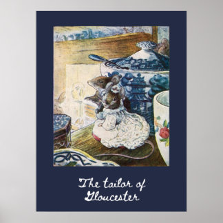 Poster Le Tailor de Gloucester - Vintage Beatrix Potter