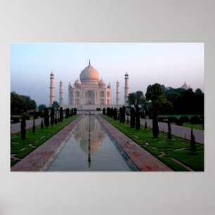 Poster Le Taj Mahal à l'aube