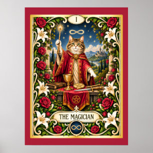 Poster Le Tarot du Chat Magicien - Puissance et Potentiel