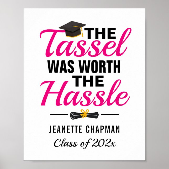 Poster Le Tassel Vaut Le Signe De Graduation Hassle (Devant)