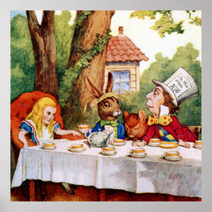 Poster Le Tea Party de Mad Hatter au pays des merveilles