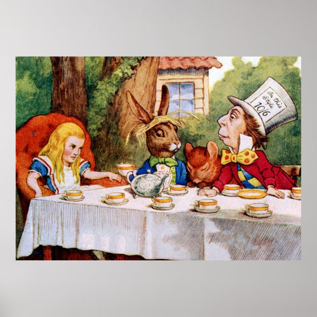 Poster Le Tea Party de Mad Hatter au pays des merveilles (Devant)