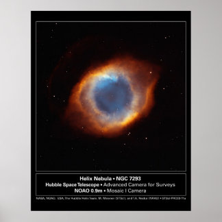 Poster Le télescope Helix Nebula Hubble