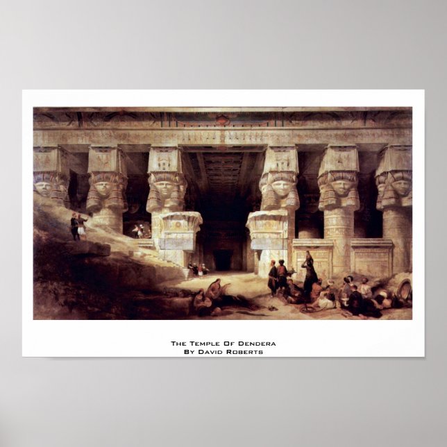 Poster Le Temple De Dendera Par David Roberts (Devant)