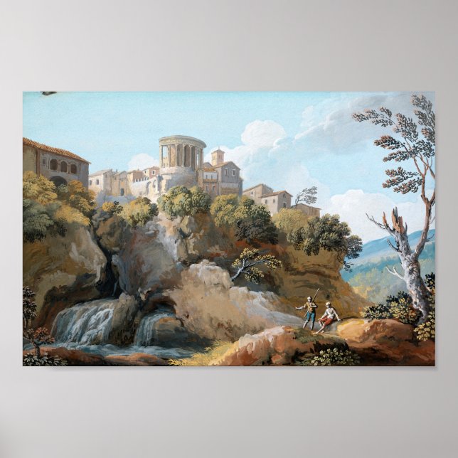 Poster Le temple de Vesta | Giovanni Battista Busiri (Devant)