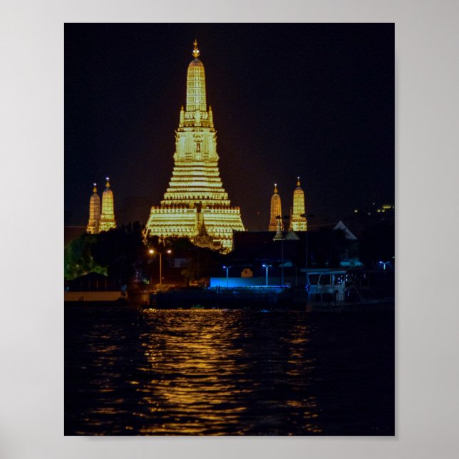 Poster Le temple de Wat Arun (Devant)
