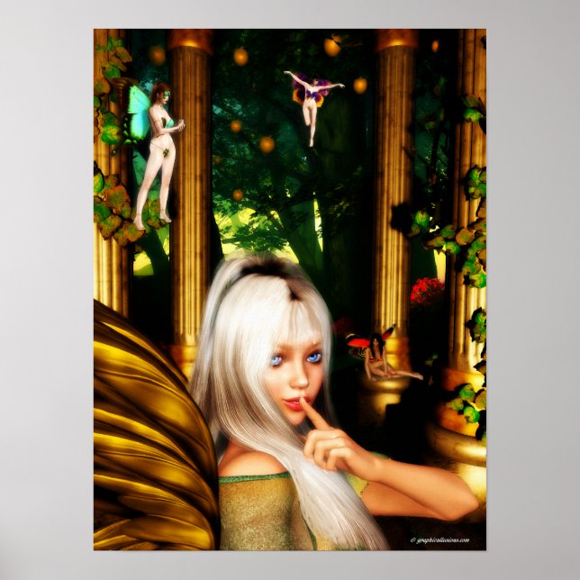 Poster Le temple des fées secrètes dans les bois (Devant)