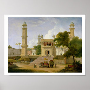 Poster Le temple indien, a indiqué pour être la mosquée