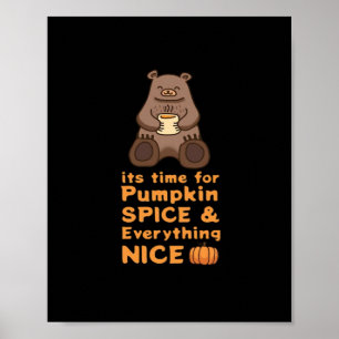 Poster Le Temps D'Épices Citrouilles Et Tout Ce Qu'Il Fau