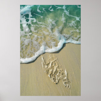 Poster Le temps guérit toutes les plaies-empreintes dans