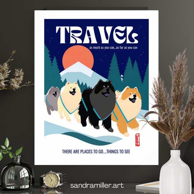 Poster LE TEMPS LES VOYAGEURS chows non encadrés ou encad (Créateur téléchargé)