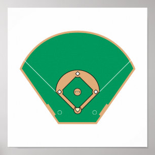 Poster Le terrain de baseball