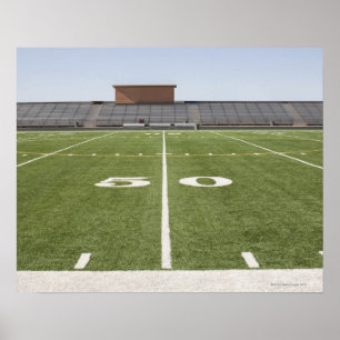 Poster Le terrain de football et le stade