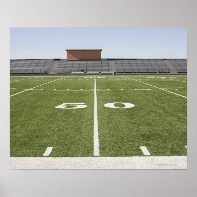 Poster Le terrain de football et le stade (Devant)