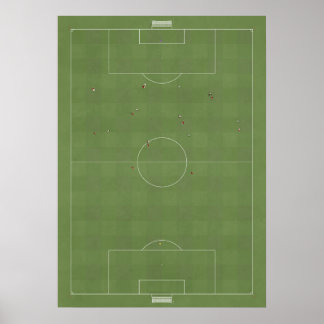 Poster Le terrain de football illustré ci-dessus