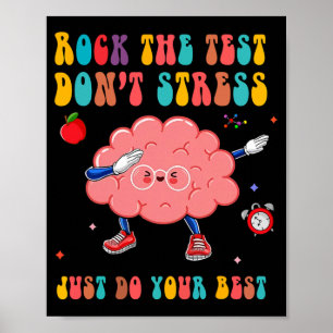 Poster Le test ne stresse pas le test de jour Enseignant 