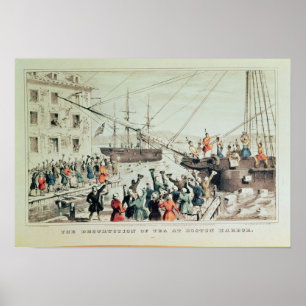 Poster Le thé de Boston, 1846