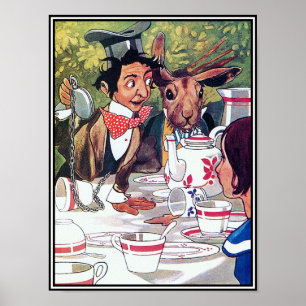 Poster Le thé du chapelier fou - Alice au pays des