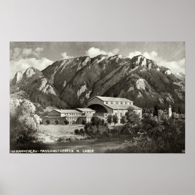 Poster Le théâtre à Oberammergau, 1930 (Devant)