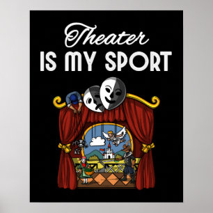 Poster Le Théâtre Est Mon Acteur Sport Actrice Scène Joue
