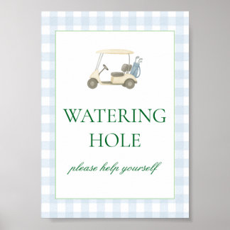 Poster Le thème du golf Étiquette aquatique