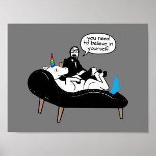 Poster Le thérapeutique Unicorn ne croit pas en lui-même
