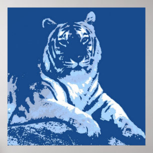 Poster Le tigre bleu