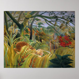 Poster Le tigre dans une tempête tropicale (surpris !) Ro