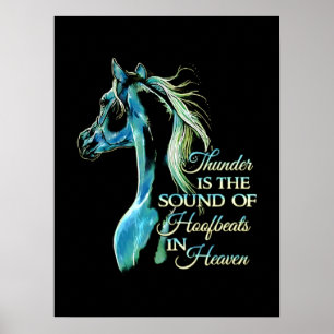 Poster Le Tonnerre Est Le Bruit Des Hoofbeats Au Ciel