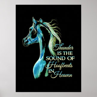 Poster Le Tonnerre Est Le Bruit Des Hoofbeats Au Ciel