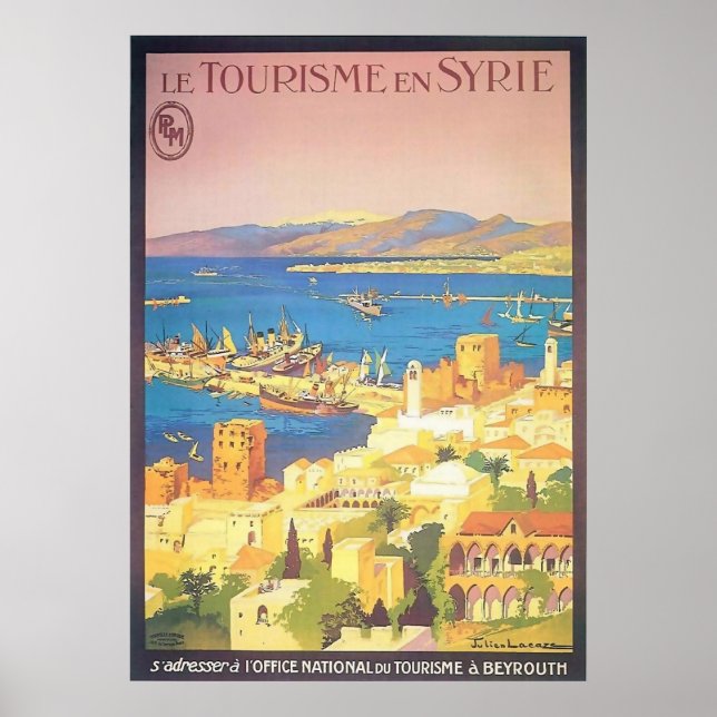 Poster Le Tourisme en Syrie (Devant)