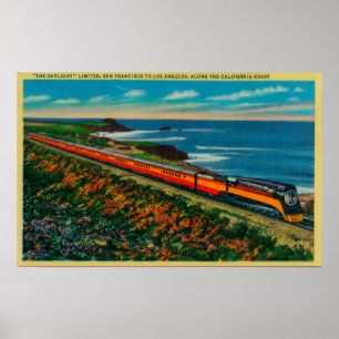 Poster Le train limité par lumière du jour sur la