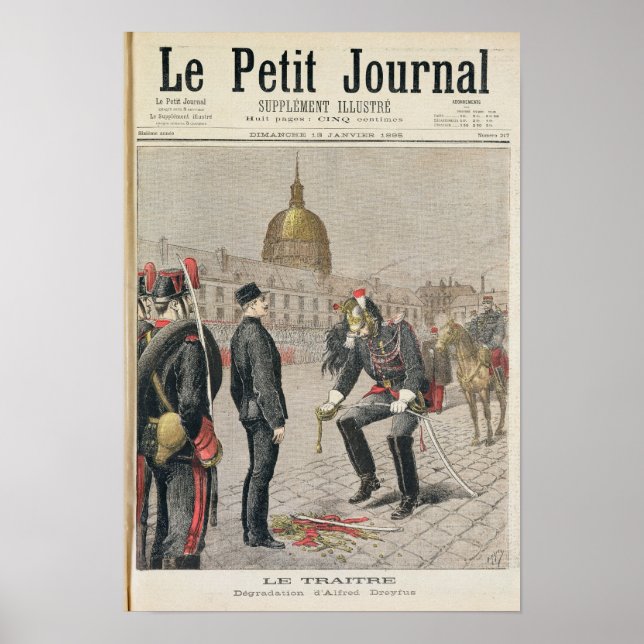 Poster Le traître la dégradation d'Alfred Dreyfus (Devant)