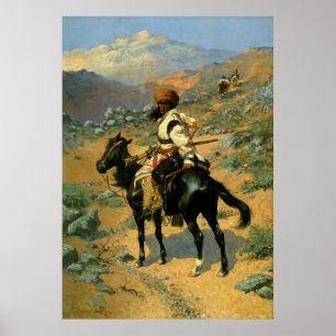 Poster Le trappeur indien de Frederic Remington (1889)