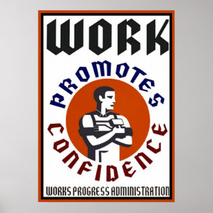 Poster Le travail fait la promotion de la confiance Affic