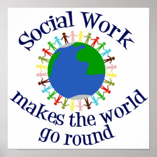Poster Le travail social fait tourner le monde