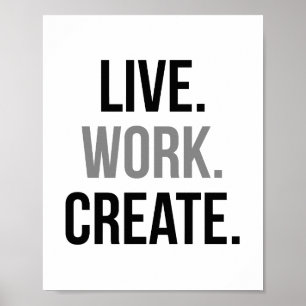 Poster Le travail vivant créent
