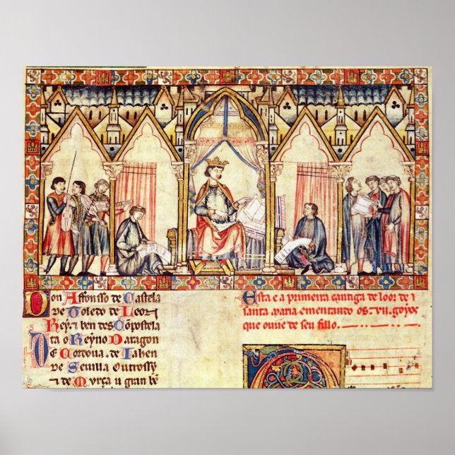 Poster Le tribunal d'Alfonso X 'le Sage' (Devant)