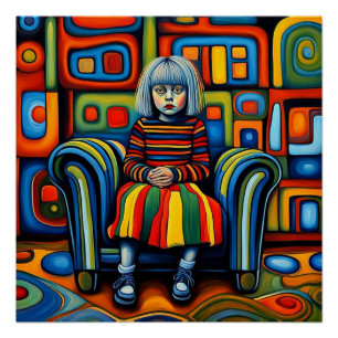 Poster Le triste enfant