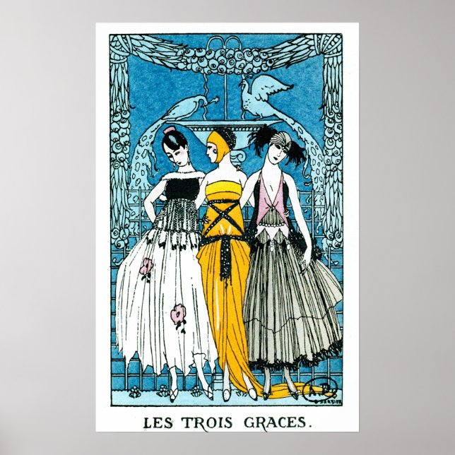 Poster Le trois graces par George Barbier (Devant)