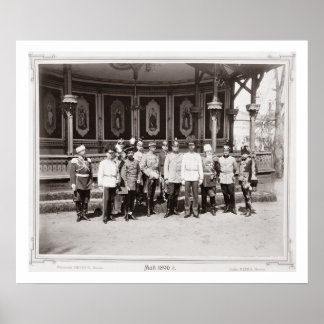 Poster Le tsar Nicholas II (1868-1918) debout dans le jar