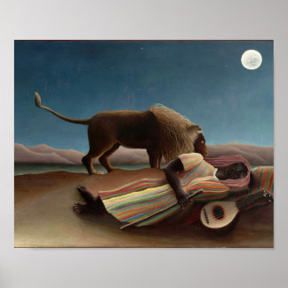 Poster Le Tsigane endormi, Henri Rousseau