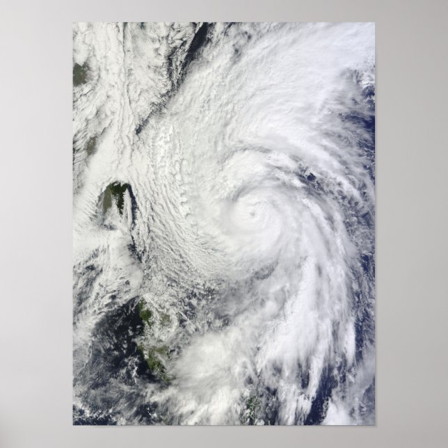 Poster Le typhon Chaba dans la mer des Philippines (Devant)