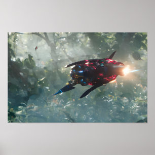 Poster Le vaisseau spatial Anime