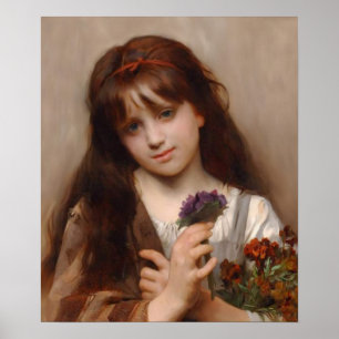 Poster Le vendeur de fleurs